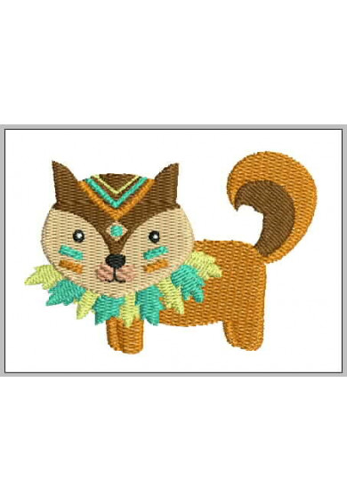 Pet036 - Cute Tribal Fox